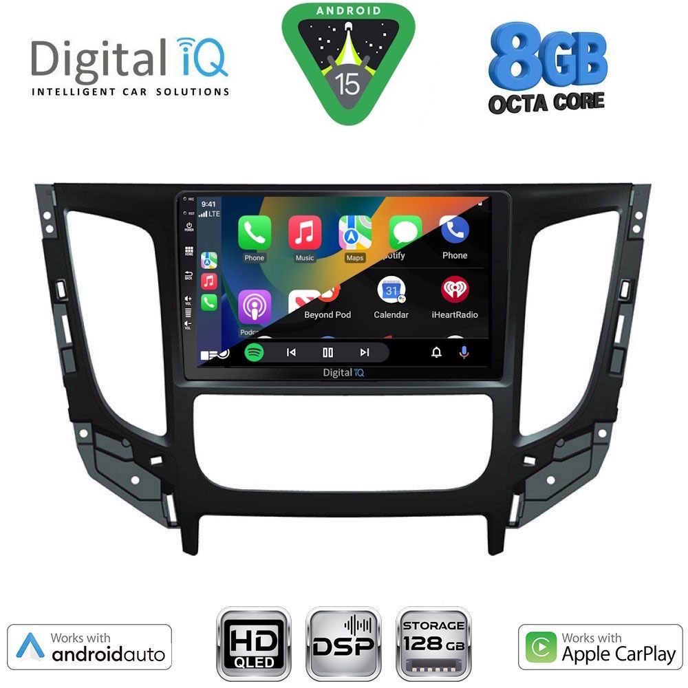 DIGITAL IQ BXF 7437_CPAA CLIMA (9inc) MULTIMEDIA TABLET for MITSUBISHI L200 mod. 2015-2019 with CLIMA - immagine 2