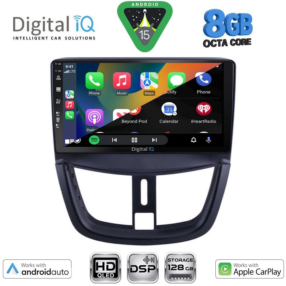 DIGITAL IQ BXF 7507_CPAA (9inc) MULTIMEDIA TABLET for PEUGEOT 207 mod. 2007-2014 - immagine 2