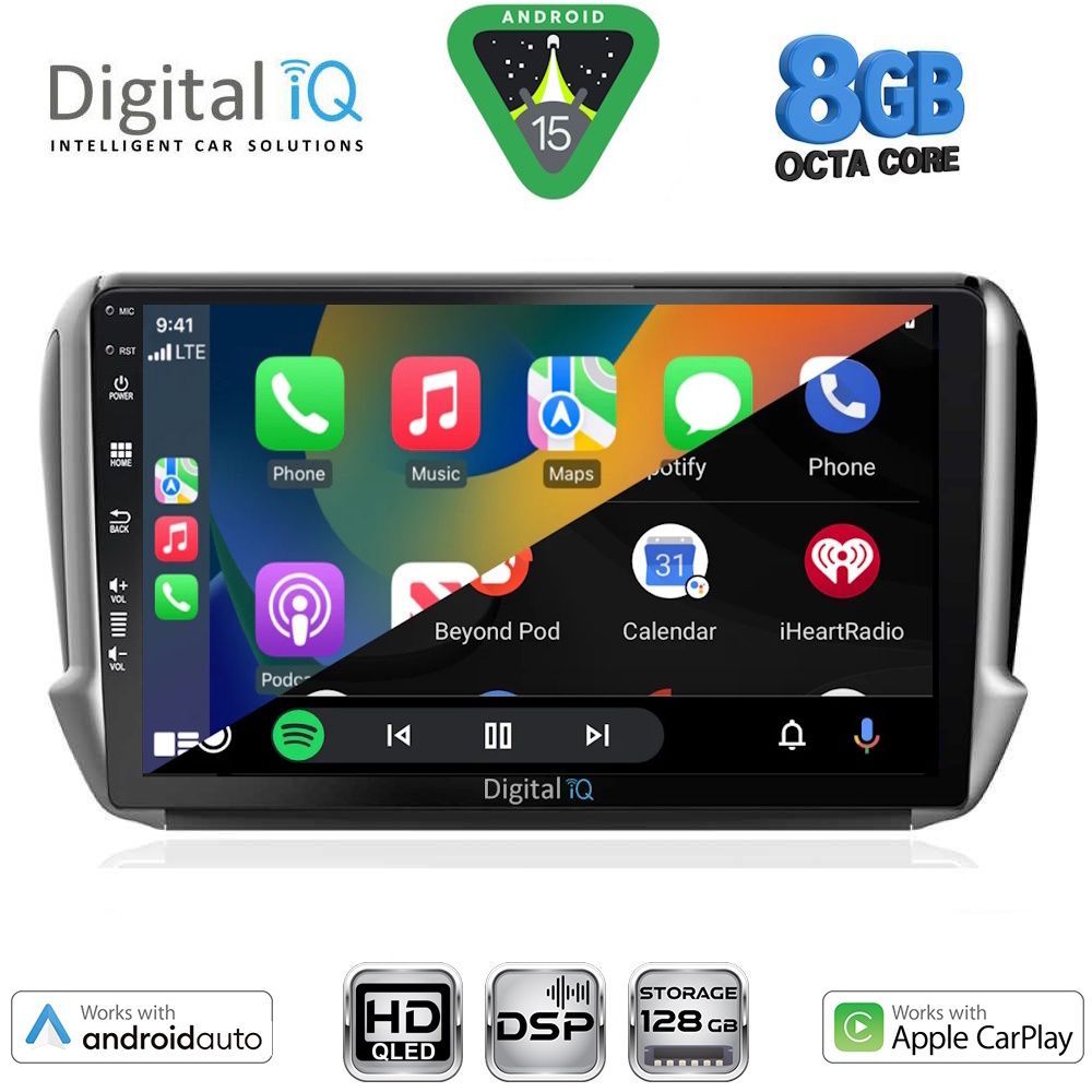DIGITAL IQ BXF 7508_CPAA (10inc) MULTIMEDIA TABLET for PEUGEOT 208-2008 mod. 2012-2021 - immagine 2