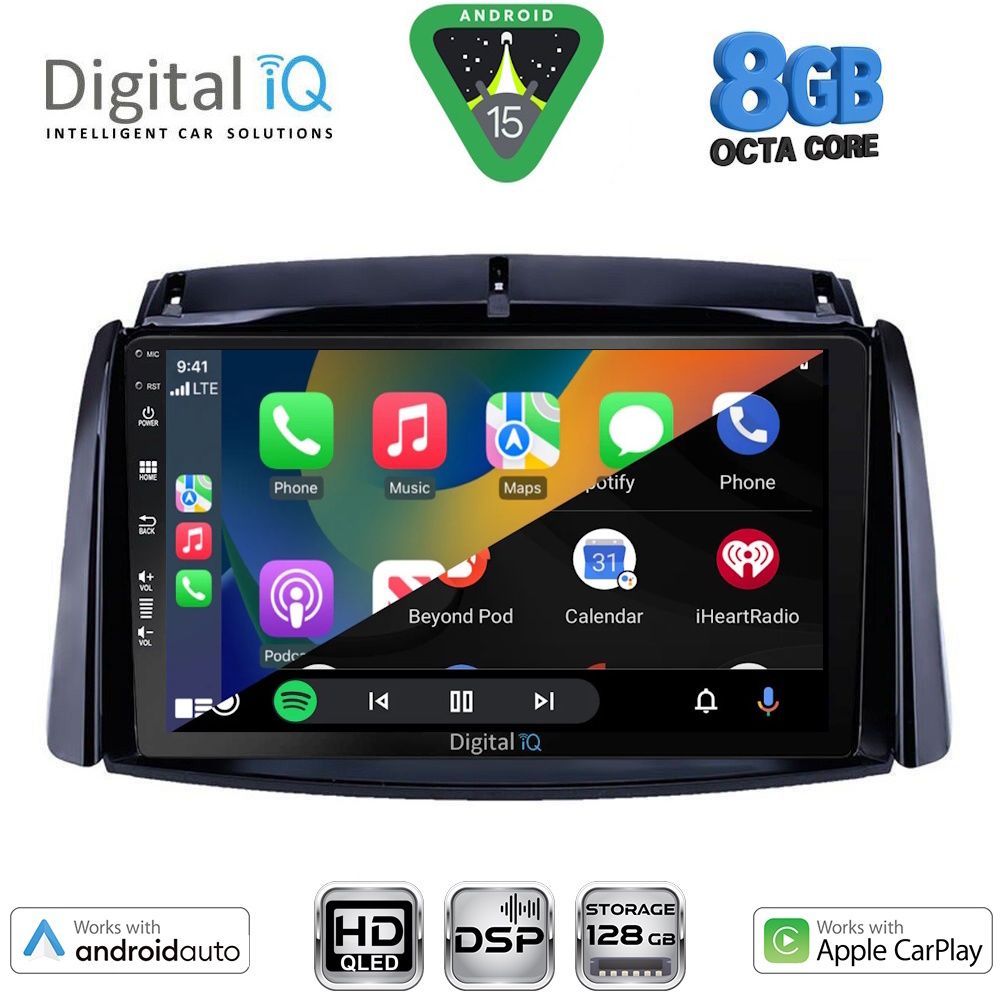 DIGITAL IQ BXF 7551_CPAA (9inc) MULTIMEDIA TABLET for RENAULT KOLEOS mod. 2006-2016 - immagine 2