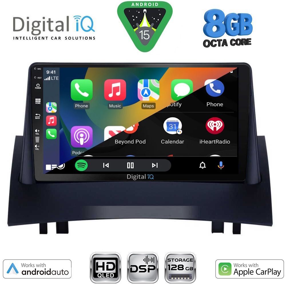 DIGITAL IQ BXF 7555_CPAA (9inc) MULTIMEDIA TABLET for RENAULT MEGANE 2 mod. 2002-2008 - immagine 2