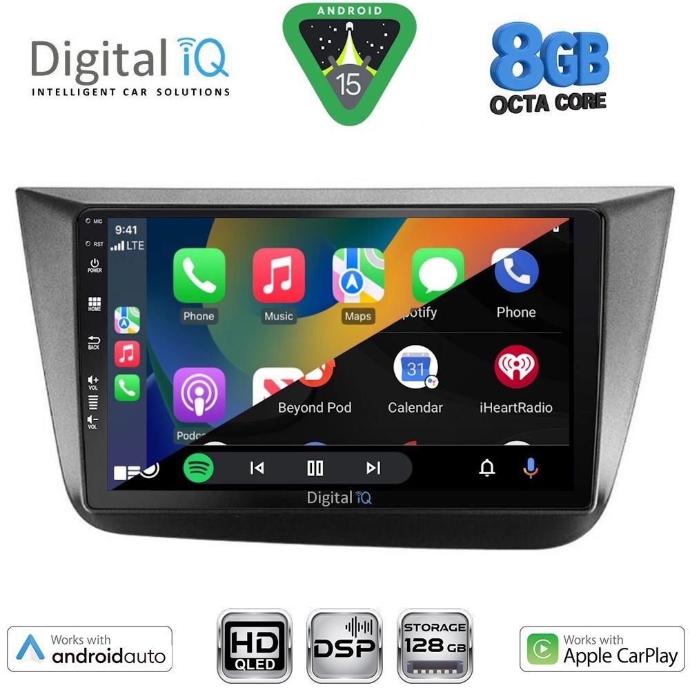 DIGITAL IQ BXF 7570_CPAA (9inc) MULTIMEDIA TABLET for SEAT ALTEA mod. 2004-2015 - immagine 2