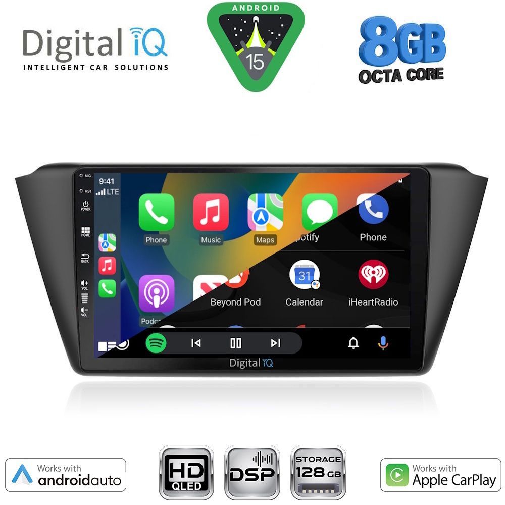 DIGITAL IQ BXF 7582_CPAA (9inc) MULTIMEDIA TABLET for SKODA FABIA mod. 2015-2022 - immagine 2