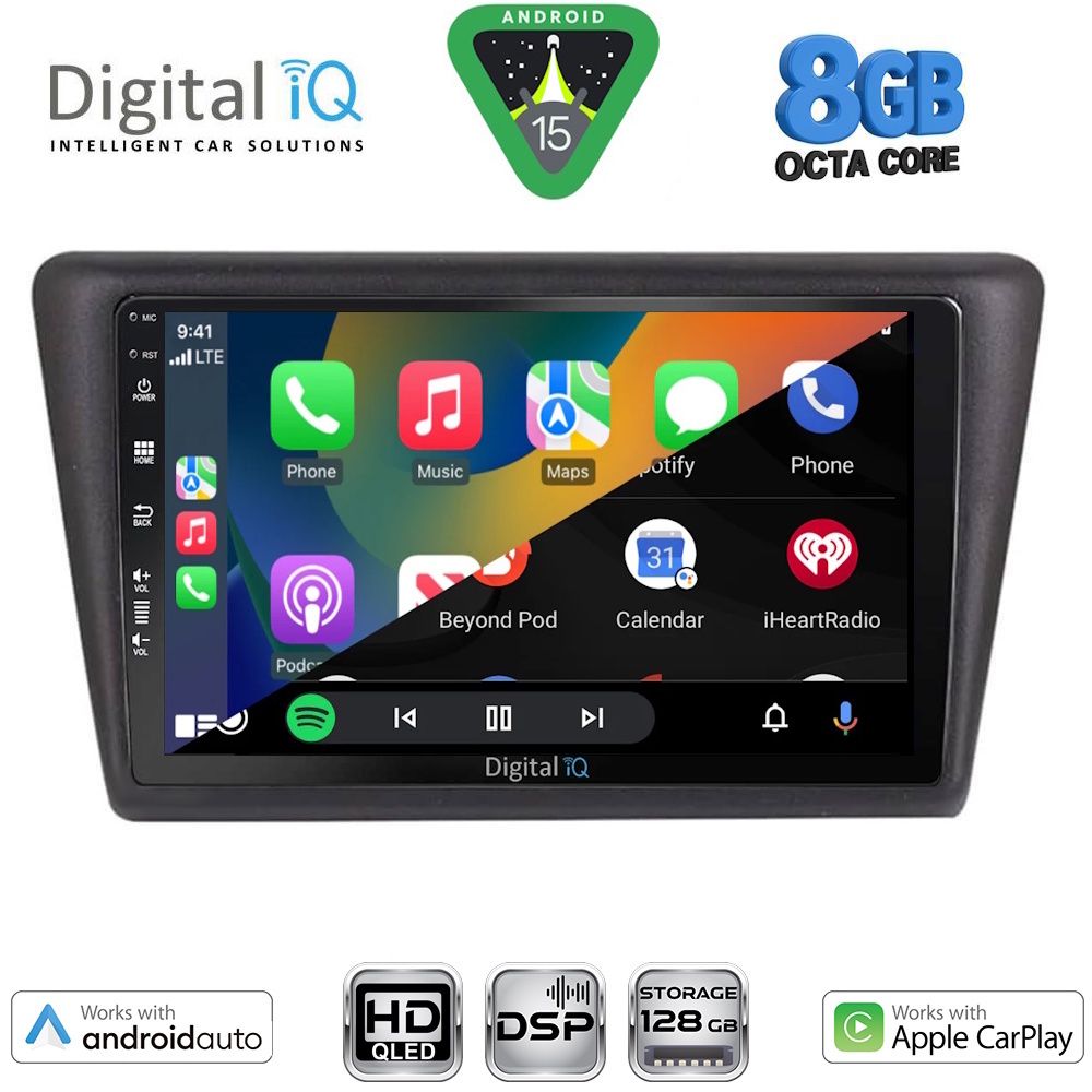 DIGITAL IQ BXF 7600_CPAA (9inc) MULTIMEDIA TABLET for SKODA RAPID SPACEBACK mod. 2014-2019 - immagine 2