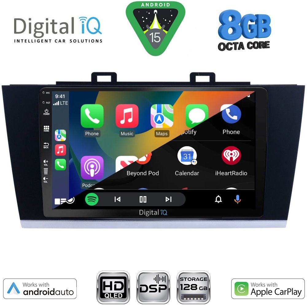 DIGITAL IQ BXF 7668_CPAA (9inc) MULTIMEDIA TABLET for SUBARU LEGACY - OUTBACK mod. 2014-2019 - immagine 2