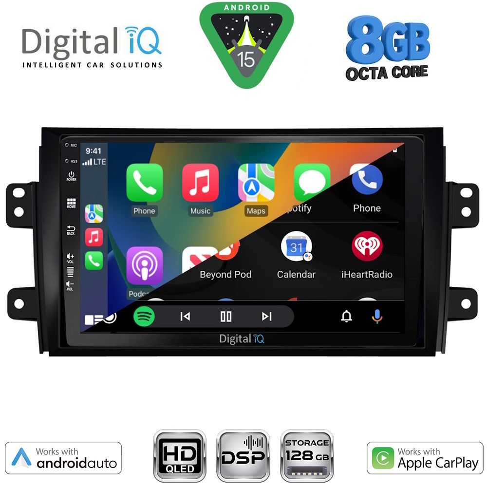 DIGITAL IQ BXF 7688_CPAA (9inc) MULTIMEDIA TABLET for FIAT SEDICI – SUZUKI SX4 mod. 2005-2013 - immagine 2