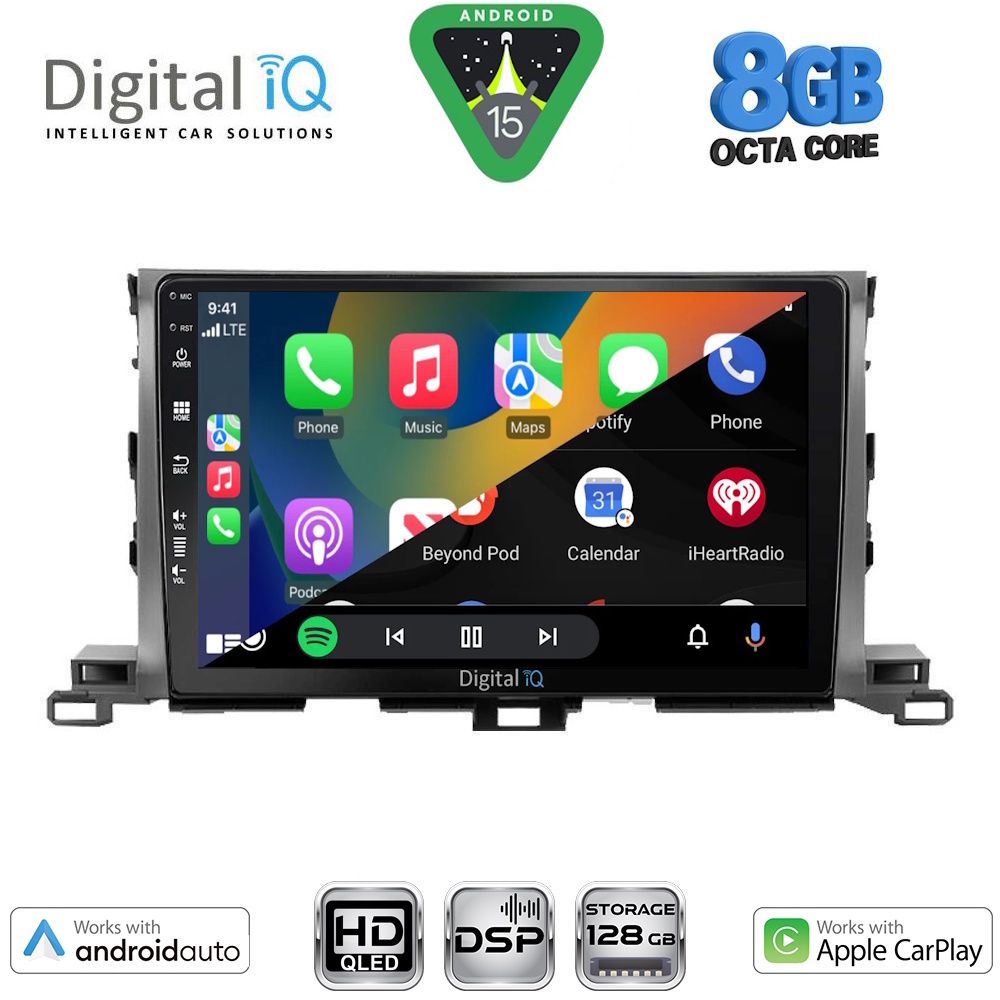 DIGITAL IQ BXF 7700_CPAA (10inc) MULTIMEDIA TABLET for TOYOTA HIGHLANDER mod. 2014-2019 - immagine 2