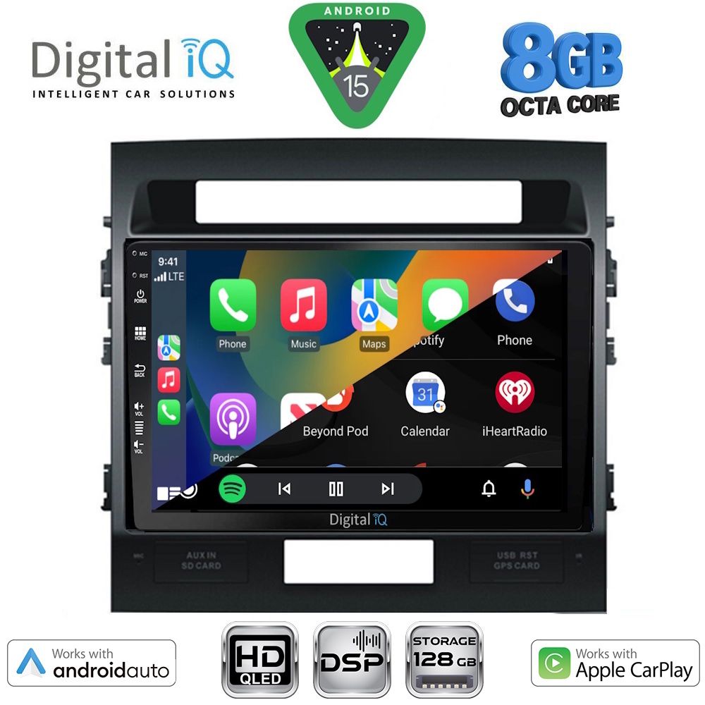 DIGITAL IQ BXF 7724_CPAA (10inc) MULTIMEDIA TABLET for TOYOTA LANDCRUISER mod. 2008-2015 - immagine 2