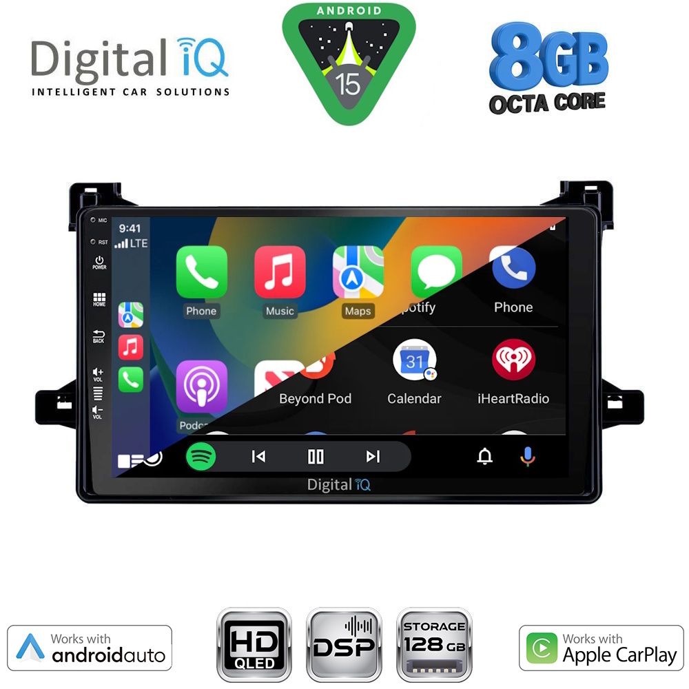 DIGITAL IQ BXF 7727_CPAA (9inc) MULTIMEDIA TABLET for TOYOTA PRIUS mod. 2016-2020 - immagine 2