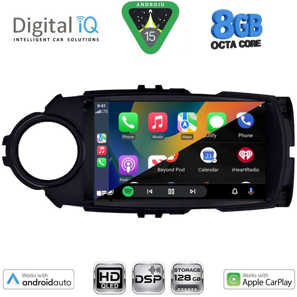 DIGITAL IQ BXF 7737FL_CPAA (9inc) MULTIMEDIA TABLET for TOYOTA YARIS mod. 2015-2020 - immagine 2