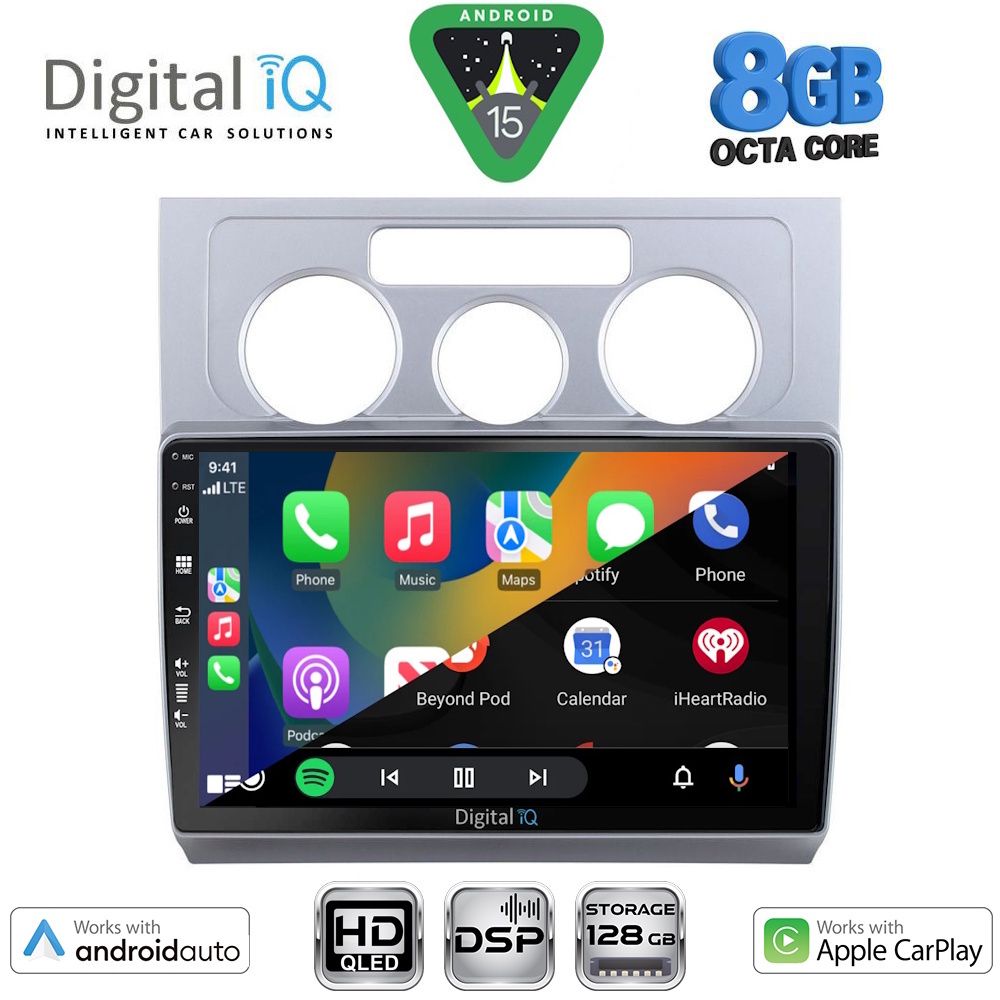 DIGITAL IQ BXF 7767_CPAA A/C (10inc) MULTIMEDIA TABLET for VW TOURAN mod. 2003-2010 - immagine 2