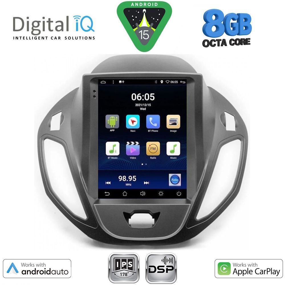 DIGITAL IQ BXF 7880_CPAA TESLA STYLE for FORD TOURNEO COURIER mod. 2014-2024