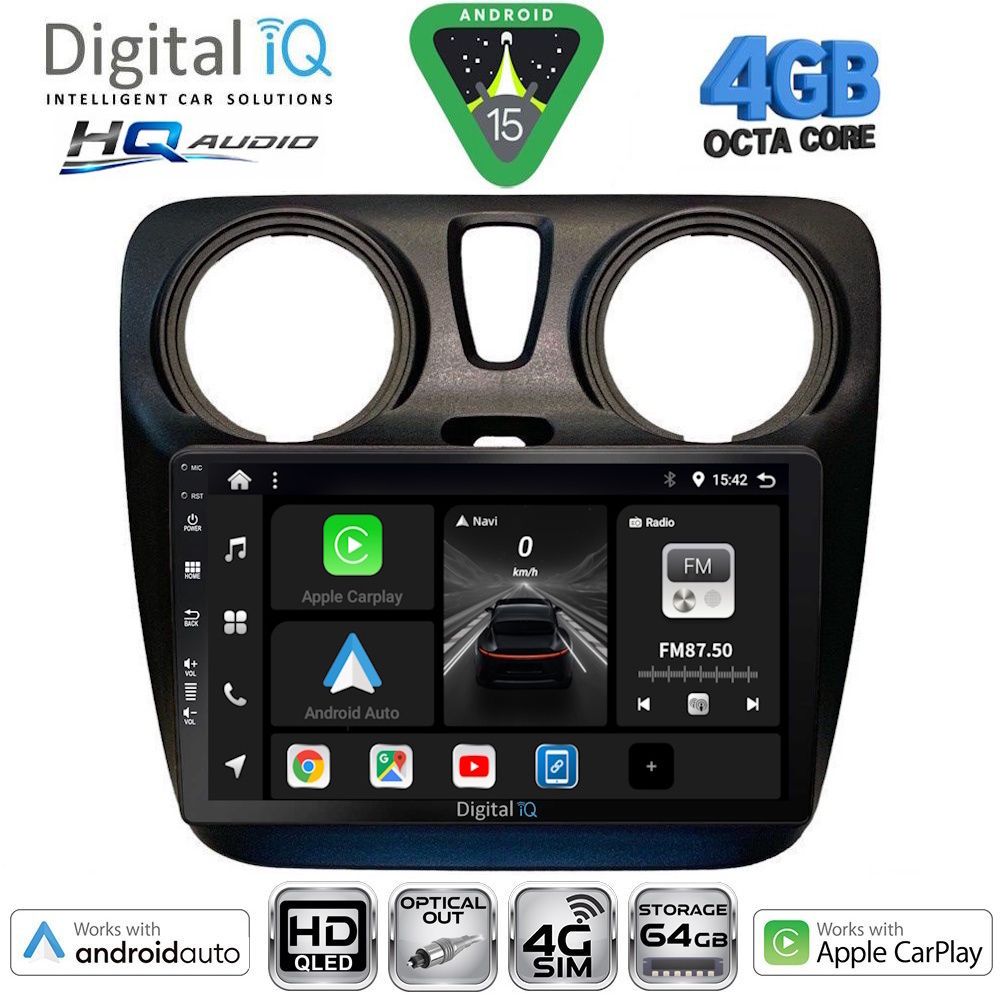 DIGITAL IQ BXK 19112_CPAA (9inc) MULTIMEDIA TABLET for DACIA DOKKER mod. 2012-2022