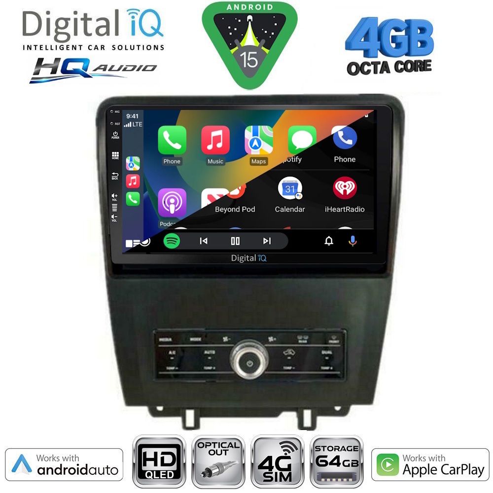 DIGITAL IQ BXK 19165_CPAA (9inc) MULTIMEDIA TABLET for FORD MUSTANG mod. 2010-2015 - immagine 2