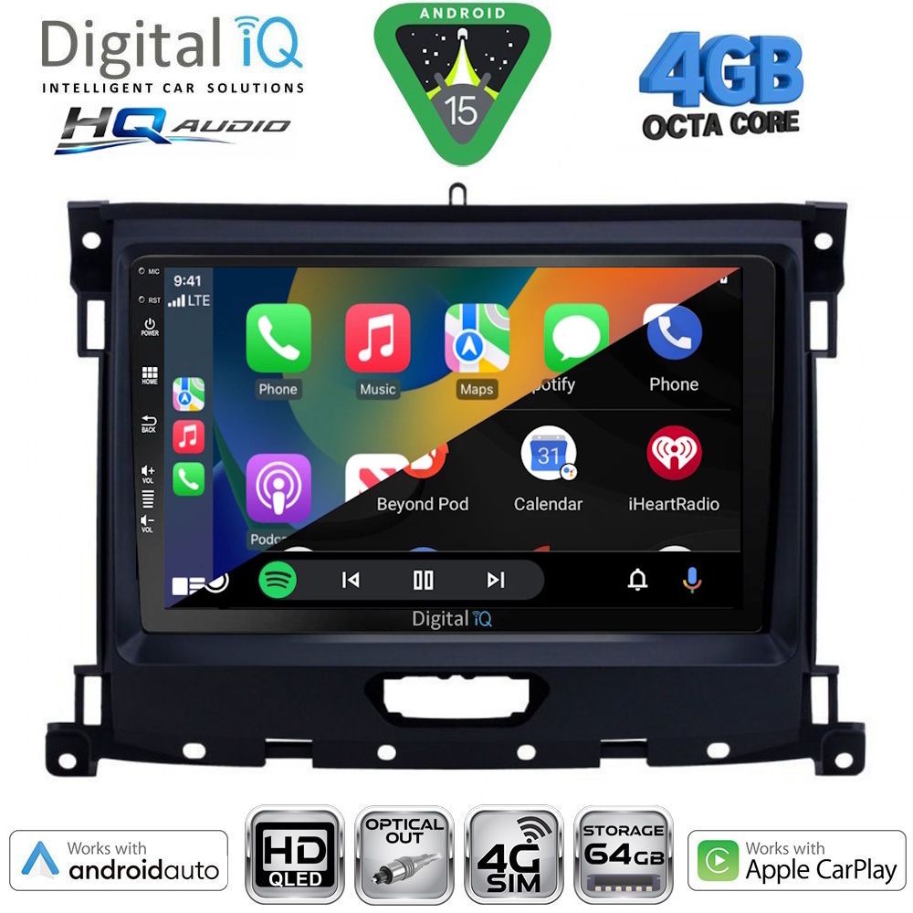 DIGITAL IQ BXK 19173_CPAA (9inc) MULTIMEDIA TABLET for FORD RANGER mod. 2018-2023 - immagine 2