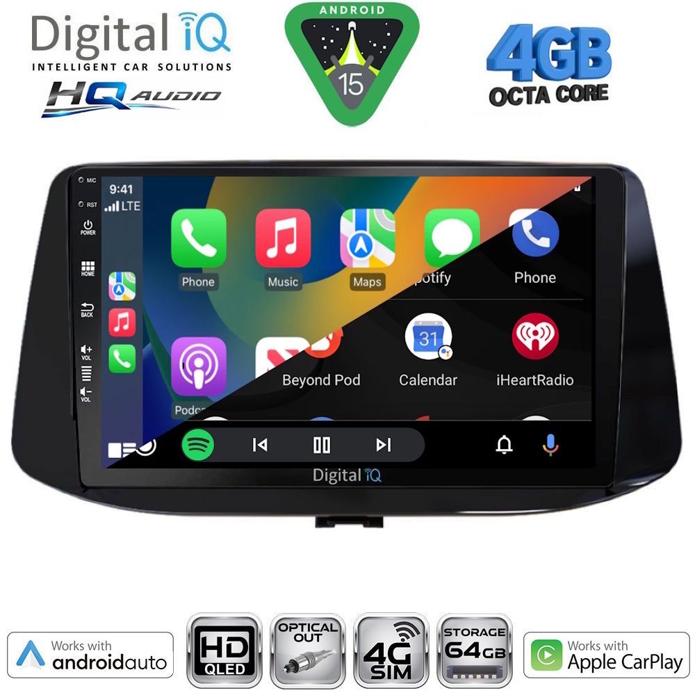 DIGITAL IQ BXK 19233_CPAA (9inc) MULTIMEDIA TABLET for HYUNDAI i30 mod. 2018-2025 - immagine 2
