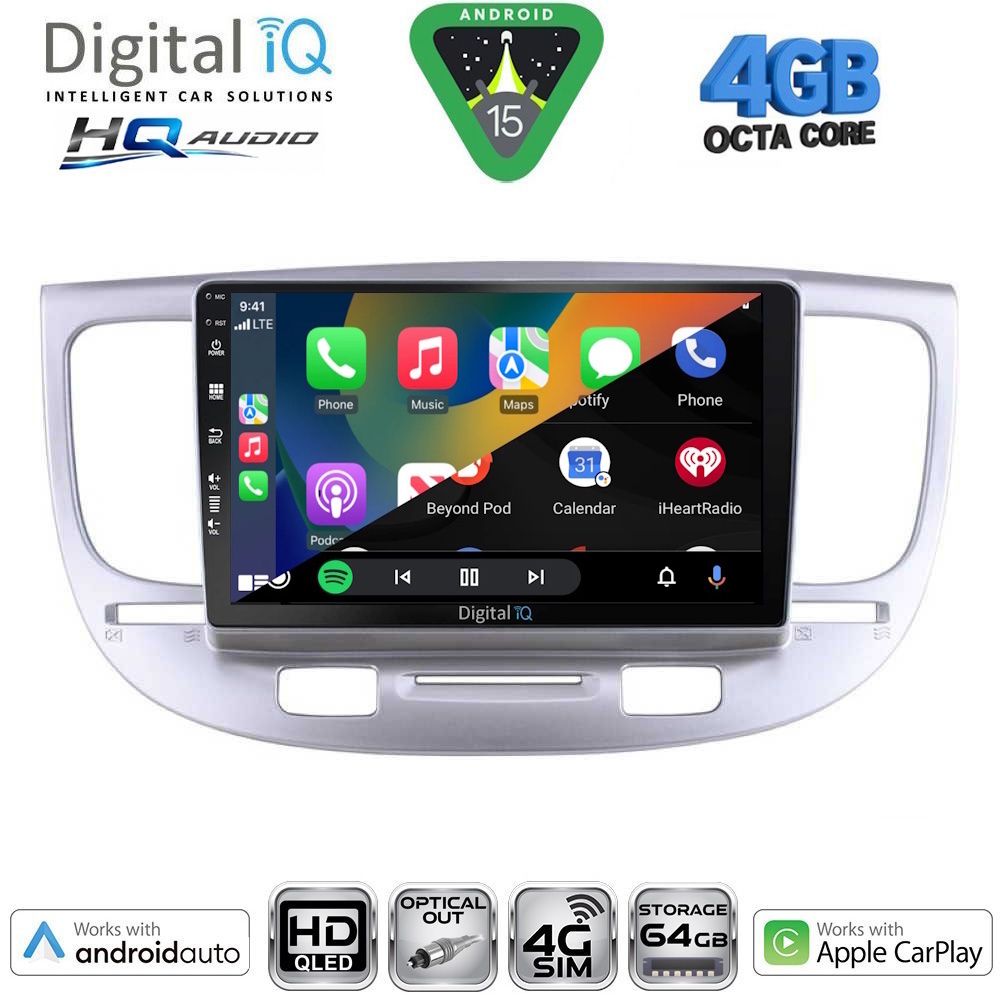 DIGITAL IQ BXK 19313_CPAA (9inc) MULTIMEDIA TABLET for KIA RIO mod. 2005-2011 - immagine 2