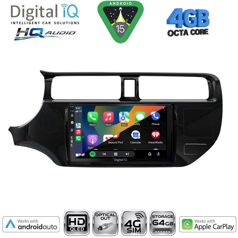 DIGITAL IQ BXK 19314_CPAA (9inc) MULTIMEDIA TABLET for KIA RIO mod. 2012-2015 - immagine 2