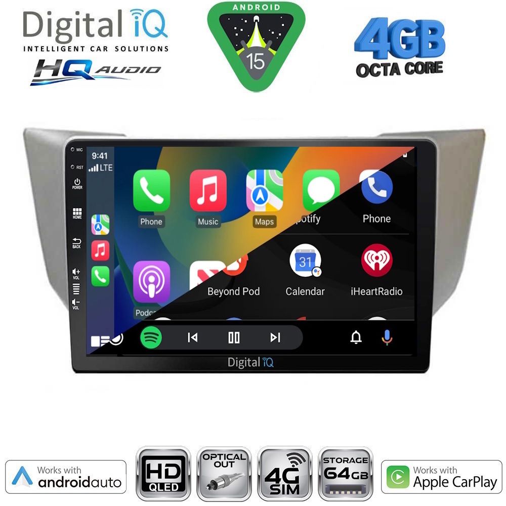 DIGITAL IQ BXK 19340_CPAA (9inc) MULTIMEDIA TABLET for LEXUS CT 200 mod. 2011-2020 - immagine 17