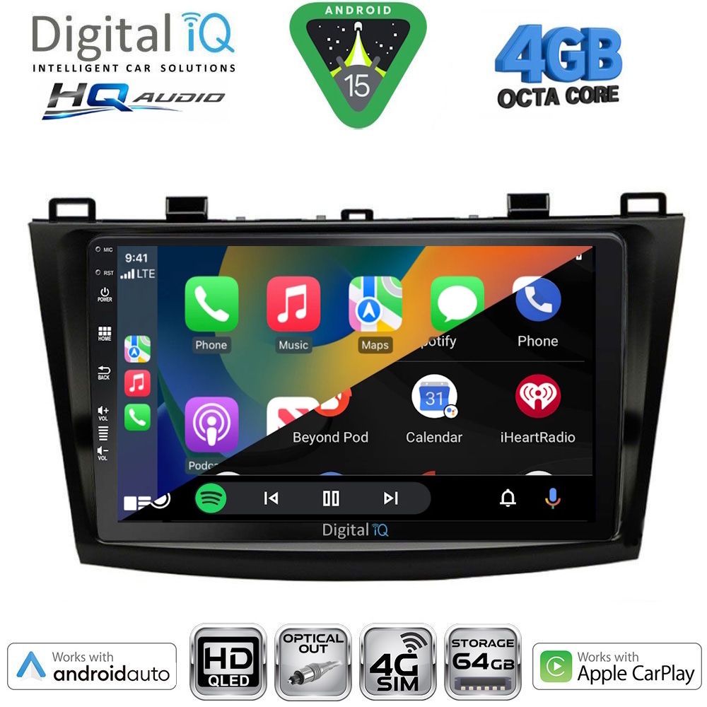 DIGITAL IQ BXK 19367_CPAA (9inc) MULTIMEDIA TABLET for MAZDA 3 mod. 2014-2019 - immagine 2