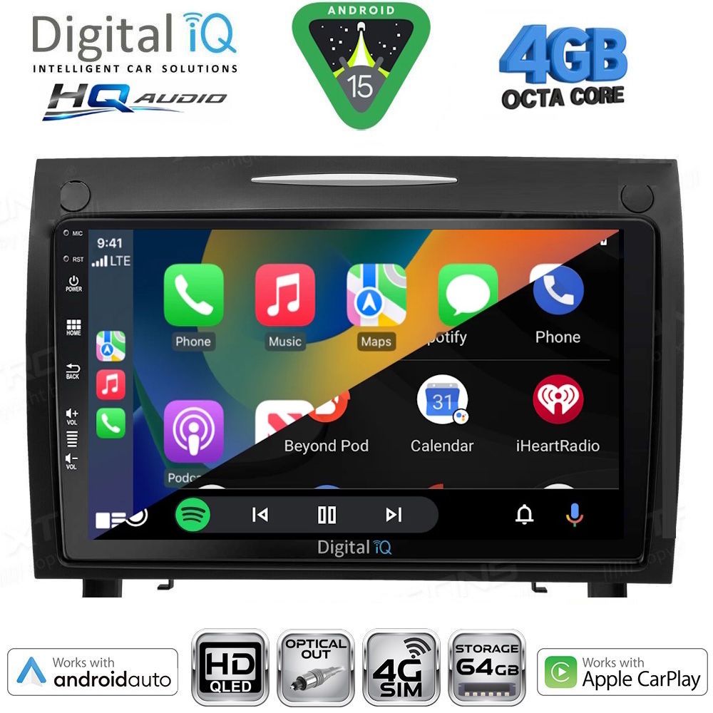 DIGITAL IQ BXK 19419_CPAA (9inc) MULTIMEDIA TABLET for MERCEDES SLK R171 mod. 2004-2010 - immagine 2