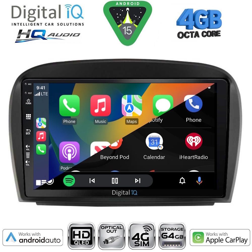 DIGITAL IQ BXK 19427_CPAA (9inc) MULTIMEDIA TABLET for MERCEDES SL (R230) FACELIFT mod. 2006-2012 - immagine 2