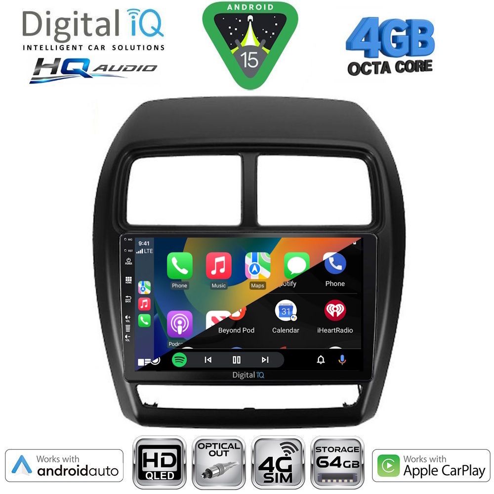 DIGITAL IQ BXK 19431_CPAA (9inc) MULTIMEDIA TABLET for MITSUBISHI ASX mod. 2020-2023 - immagine 2
