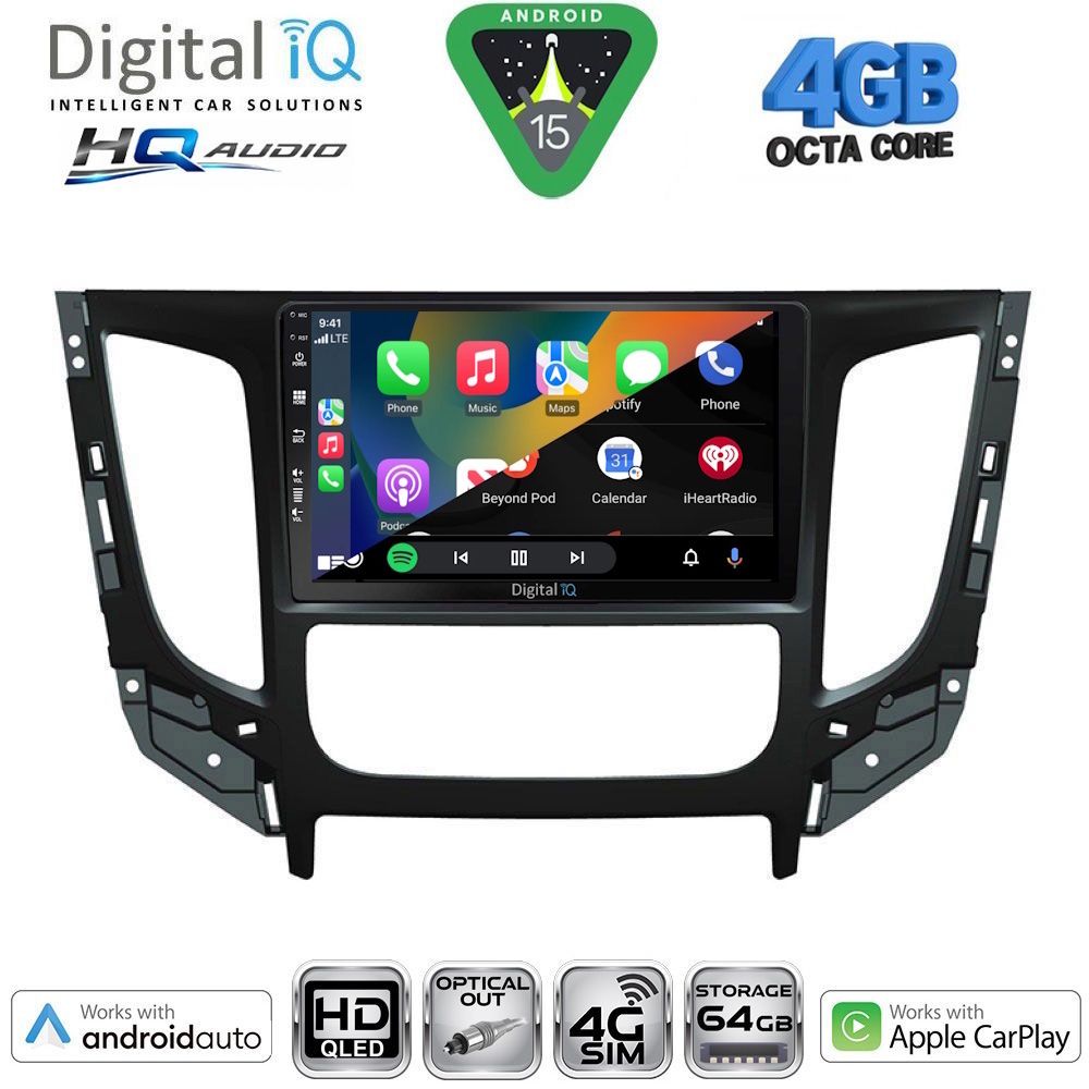 DIGITAL IQ BXK 19437_CPAA CLIMA (9inc) MULTIMEDIA TABLET for MITSUBISHI L200 mod. 2015-2019 with CLIMA - immagine 2