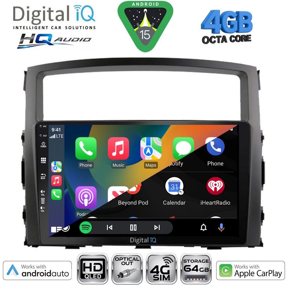 DIGITAL IQ BXK 19446_CPAA (9inc) MULTIMEDIA TABLET for MITSUBISHI PAJERO mod. 2006-2013 - immagine 2