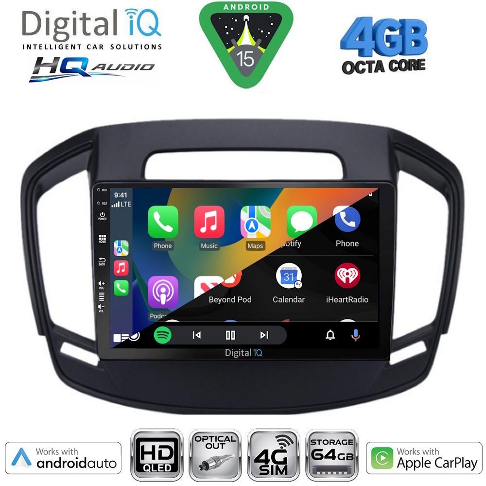 DIGITAL IQ BXK 19492_CPAA (9inc) MULTIMEDIA TABLET for OPEL INSIGNIA mod.2014-2017 - immagine 2
