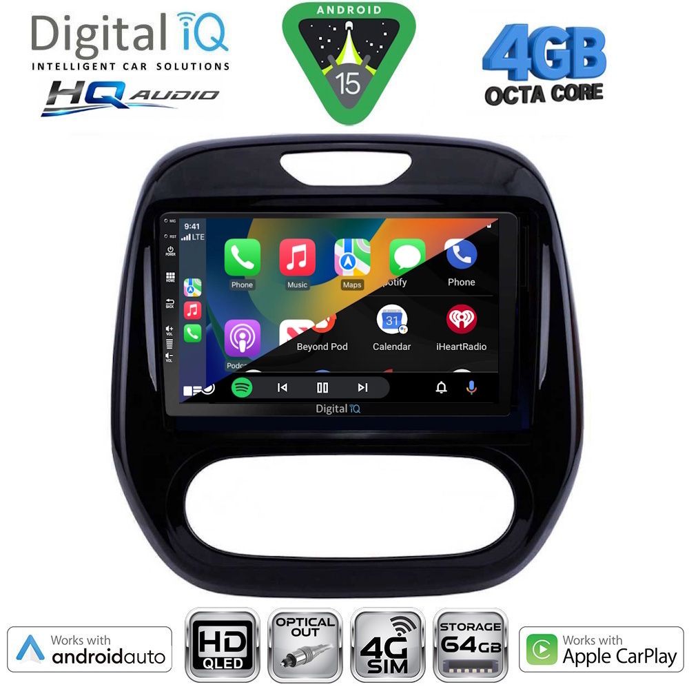 DIGITAL IQ BXK 19542_CPAA (9inc) MULTIMEDIA TABLET for RENAULT CAPTUR mod. 2013-2019 - immagine 2