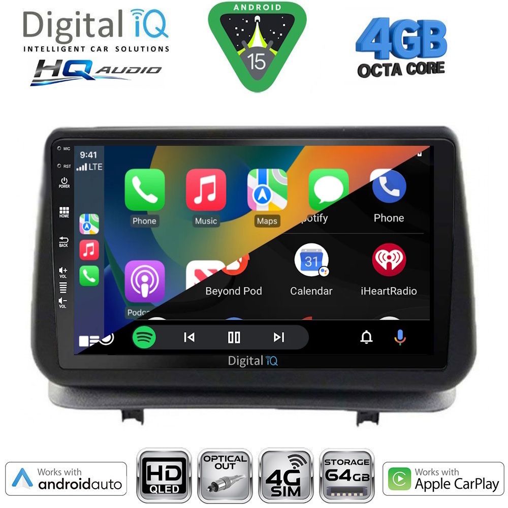 DIGITAL IQ BXK 19543_CPAA (9inc) MULTIMEDIA TABLET for RENAULT CLIO mod. 2005-2011 - immagine 2