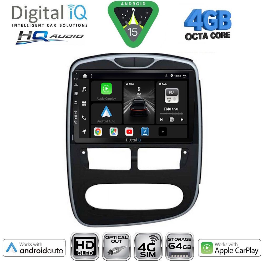 DIGITAL IQ BXK 19544_CPAA (10inc) MULTIMEDIA TABLET for RENAULT CLIO mod. 2012-2015