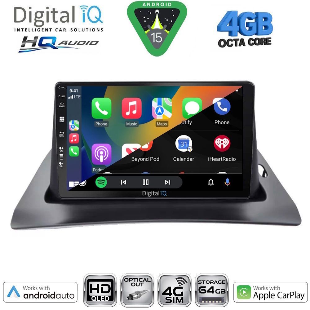 DIGITAL IQ BXK 19550_CPAA (9inc) MULTIMEDIA TABLET for RENAULT KANGOO mod. 2010-2021 - immagine 2