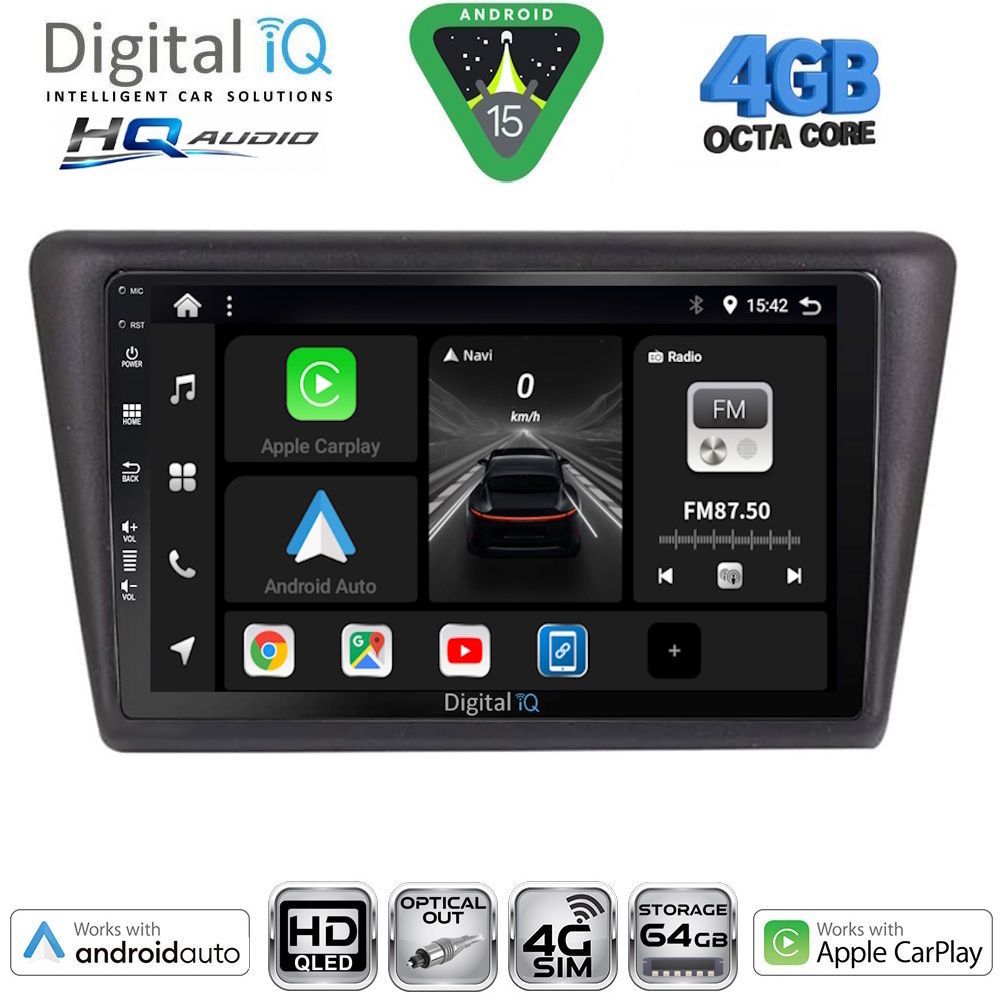 DIGITAL IQ BXK 19600_CPAA (9inc) MULTIMEDIA TABLET for SKODA RAPID SPACEBACK mod. 2014-2019
