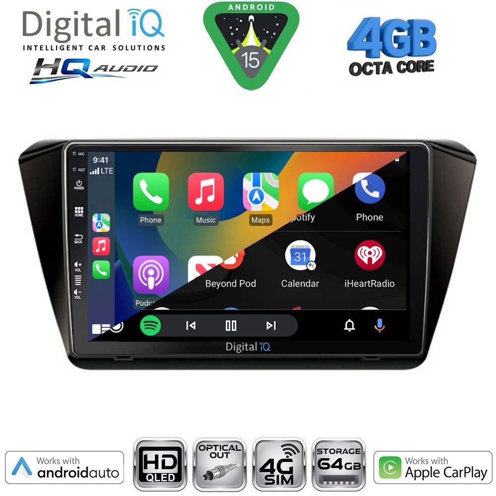 DIGITAL IQ BXK 19600_CPAA (9inc) MULTIMEDIA TABLET for SKODA RAPID SPACEBACK mod. 2014-2019 - immagine 15