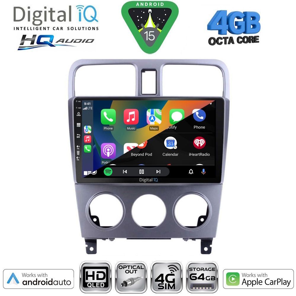 DIGITAL IQ BXK 19661_CPAA (9inc) MULTIMEDIA TABLET for SUBARU FORESTER mod. 2002-2008 - immagine 2