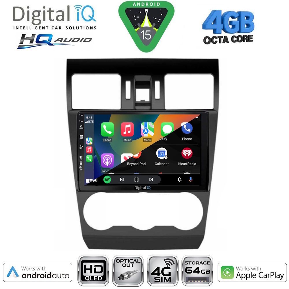 DIGITAL IQ BXK 19663_CPAA (9inc) MULTIMEDIA TABLET for SUBARU FORESTER - IMPREZA - XV mod. 2013-2019 - immagine 2