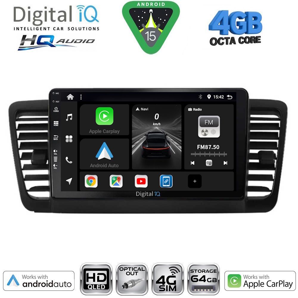DIGITAL IQ BXK 19661_CPAA (9inc) MULTIMEDIA TABLET for SUBARU FORESTER mod. 2002-2008 - immagine 16
