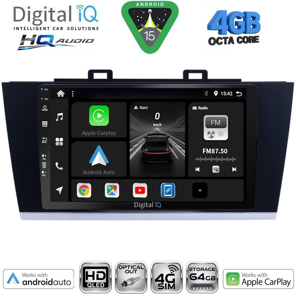 DIGITAL IQ BXK 19661_CPAA (9inc) MULTIMEDIA TABLET for SUBARU FORESTER mod. 2002-2008 - immagine 20