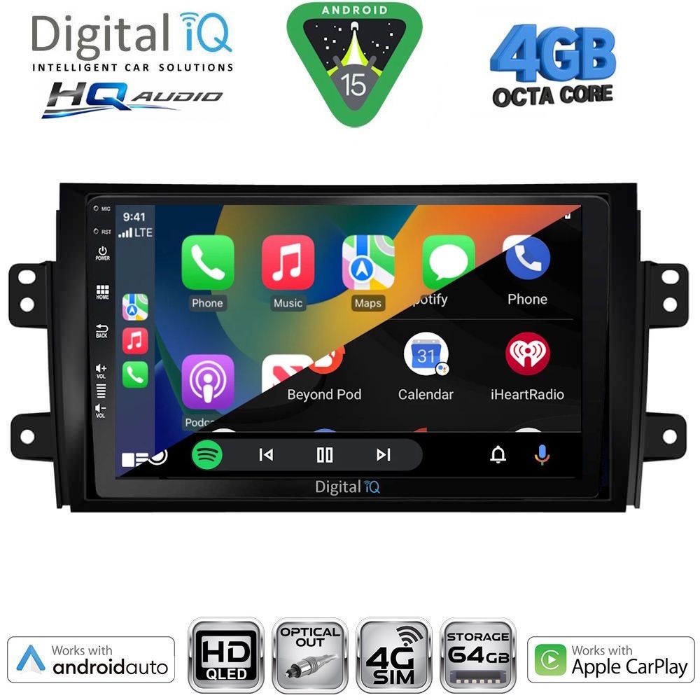 DIGITAL IQ BXK 19688_CPAA (9inc) MULTIMEDIA TABLET for FIAT SEDICI – SUZUKI SX4 mod. 2005-2013 - immagine 2