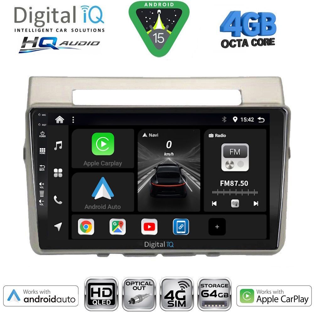 DIGITAL IQ BXK 19711B_CPAA (9inc) MULTIMEDIA TABLET for TOYOTA COROLLA VERSO mod. 2004-2009