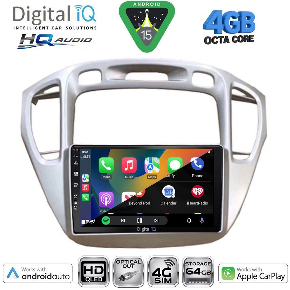 DIGITAL IQ BXK 19718_CPAA (9inc) MULTIMEDIA TABLET for TOYOTA HIGHLANDER mod. 2002-2009 - immagine 2