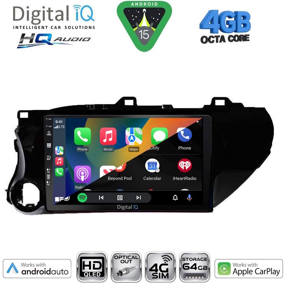 DIGITAL IQ BXK 19721_CPAA (10inc) MULTIMEDIA TABLET for TOYOTA HILUX mod. 2017-2026 - immagine 2