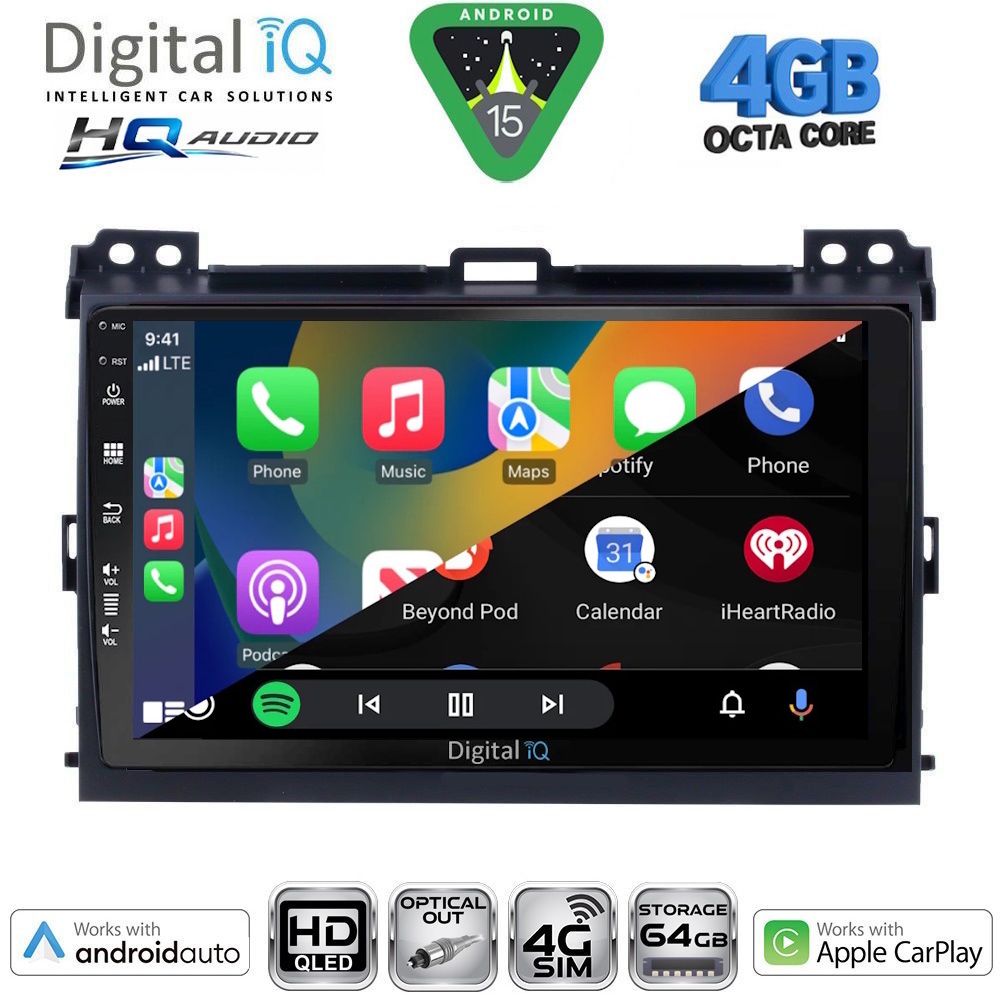 DIGITAL IQ BXK 19723_CPAA (9inc) MULTIMEDIA TABLET for TOYOTA LANDCRUISER mod. 2002-2008 - immagine 2