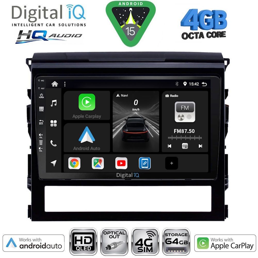 DIGITAL IQ BXK 19725_CPAA (9inc) MULTIMEDIA TABLET for TOYOTA LANDCRUISER mod. 2016-2019