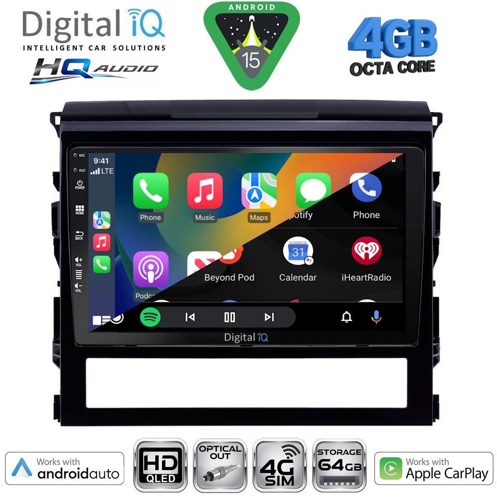 DIGITAL IQ BXK 19725_CPAA (9inc) MULTIMEDIA TABLET for TOYOTA LANDCRUISER mod. 2016-2019 - immagine 2