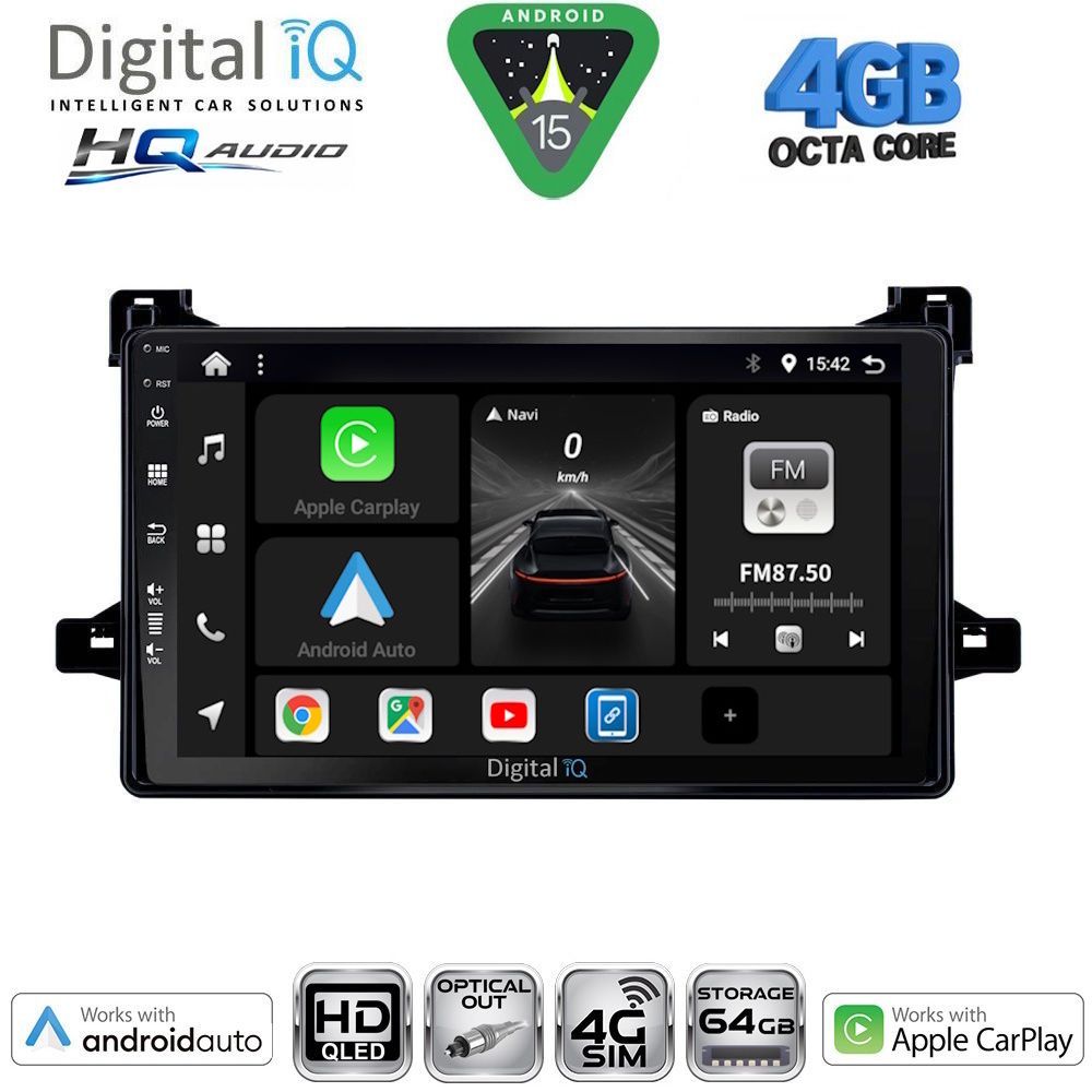 DIGITAL IQ BXK 19727_CPAA (9inc) MULTIMEDIA TABLET for TOYOTA PRIUS mod. 2016-2020