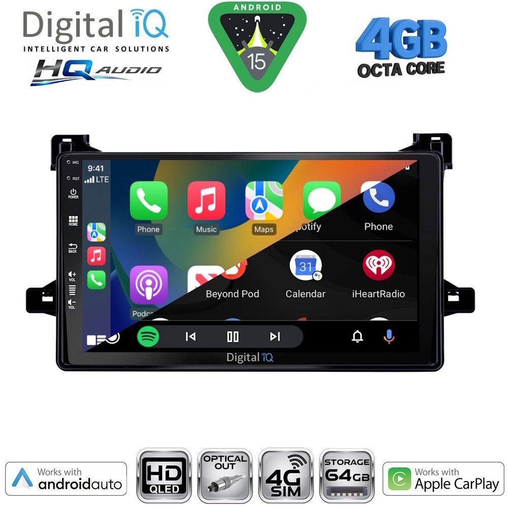 DIGITAL IQ BXK 19727_CPAA (9inc) MULTIMEDIA TABLET for TOYOTA PRIUS mod. 2016-2020 - immagine 2