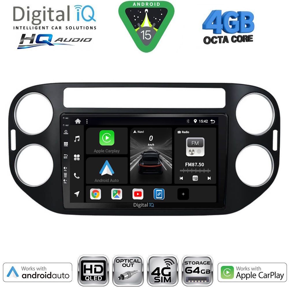 DIGITAL IQ BXK 19760BL_CPAA (9inc) MULTIMEDIA TABLET for VW TIGUAN mod. 2011-2016 (BLACK) - immagine 10